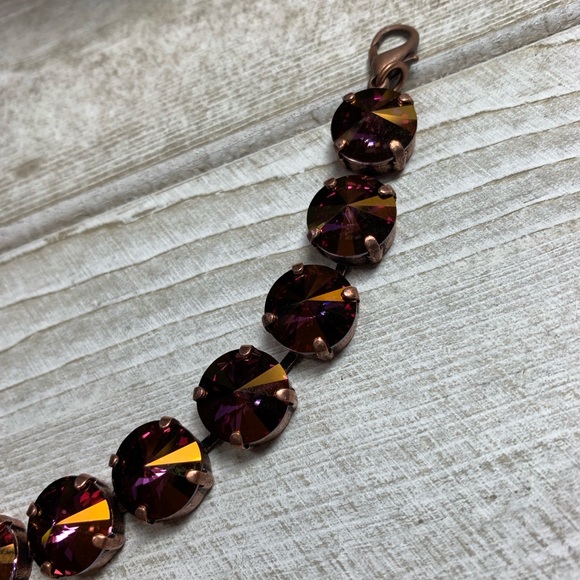 Handmade Swarovski Crystal “Crystal Lilac Shadow” Bracelet - Picture 6 of 8